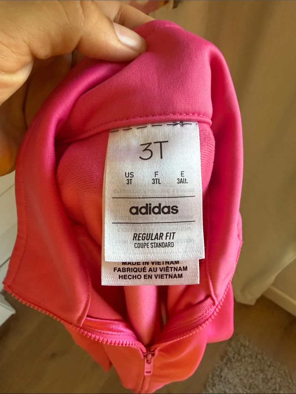 adidas Hot Pink Girls' Track Jacket & Pants Set with White Stripes